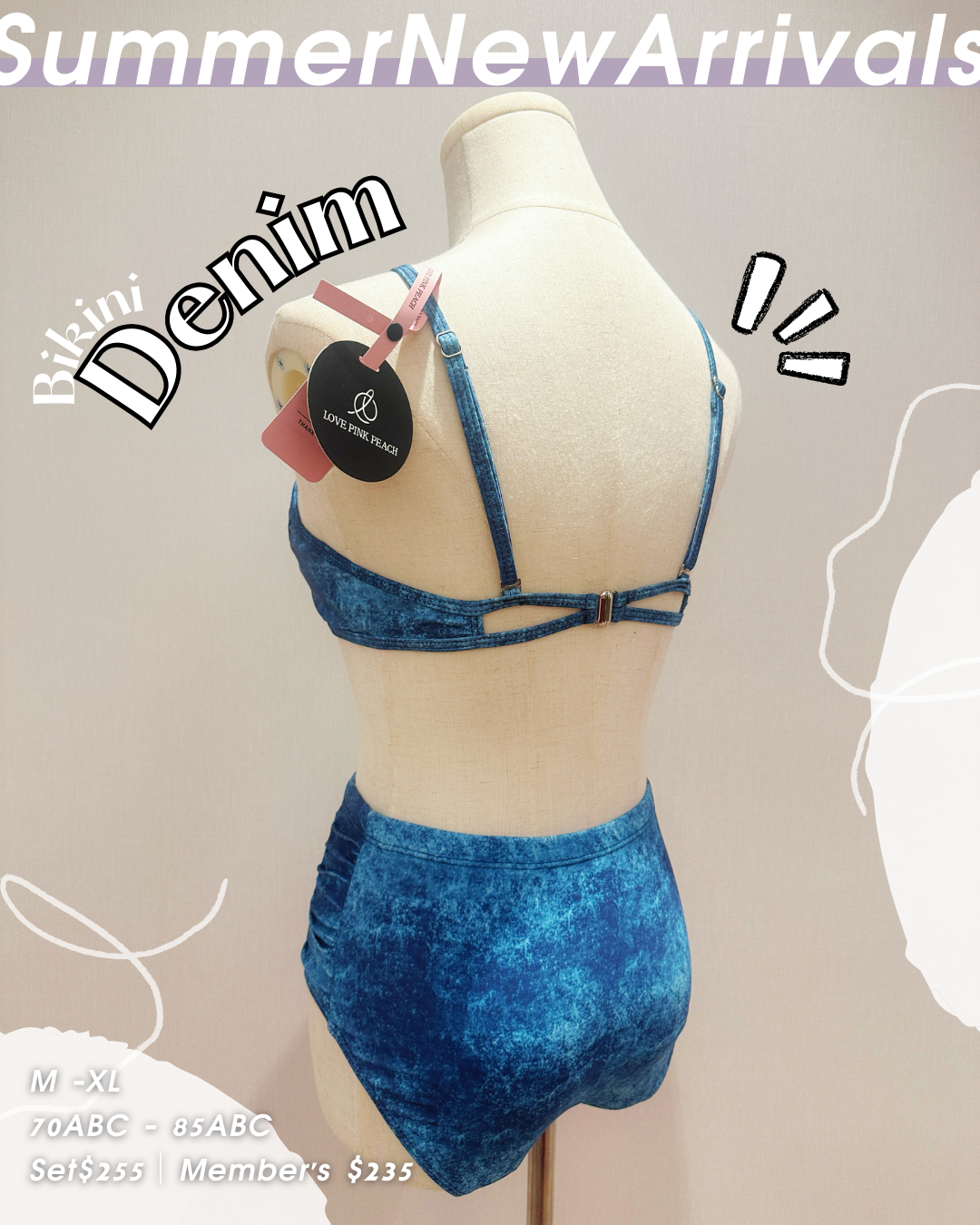 《 Denim 》彷牛仔布色  兩件頭 比堅尼 泳衣 👙 bikini