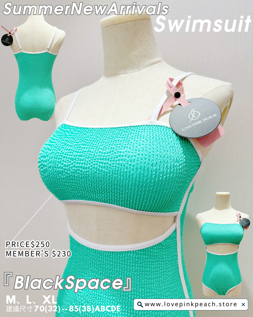 《 BlackSpace 》純慾風一件頭 泳衣 👙 bikini