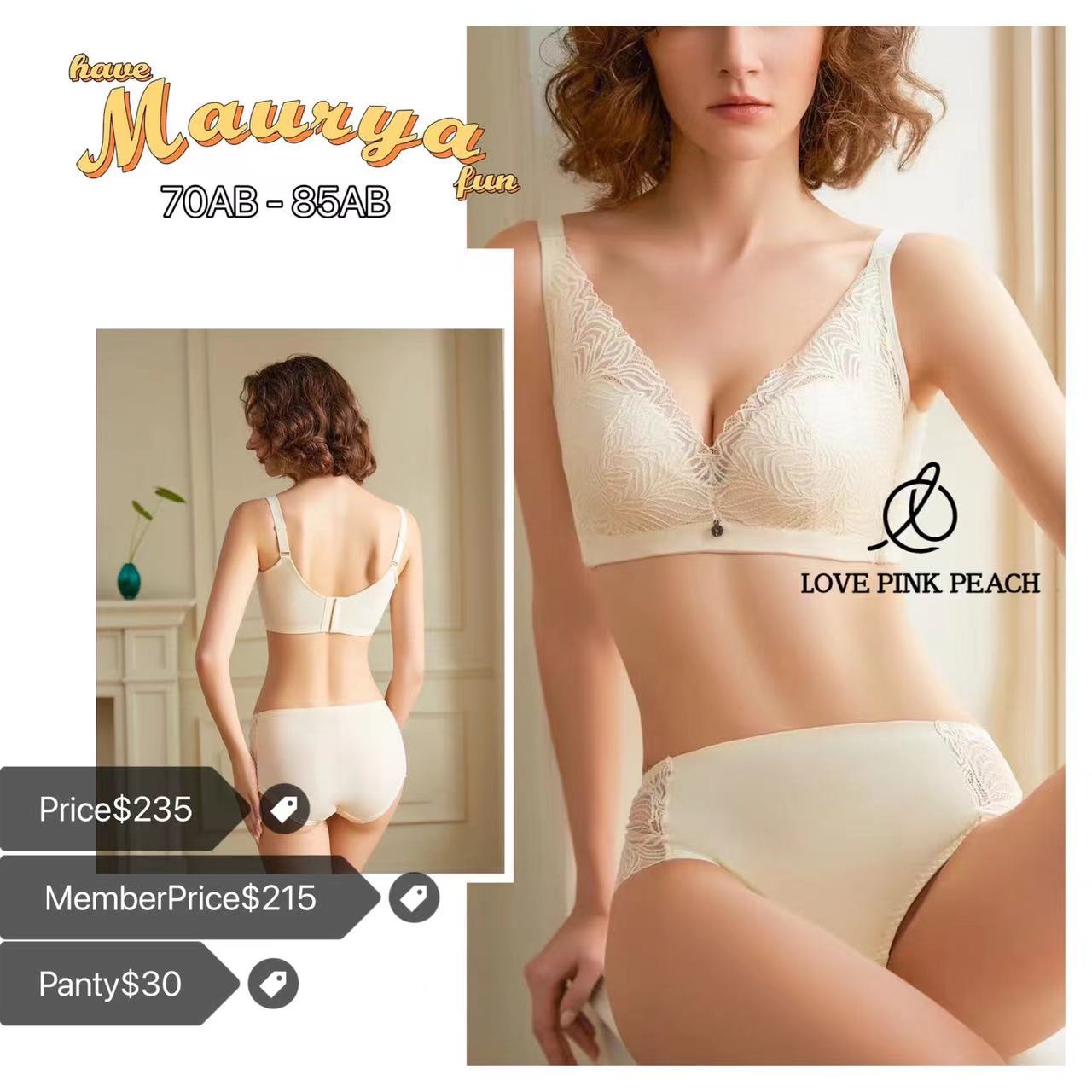 "Maurya" Curved Air Foam Cup Correction No Steel Ring Anti-Breast Blockage High Coverage Deep Valley Concentration Correction