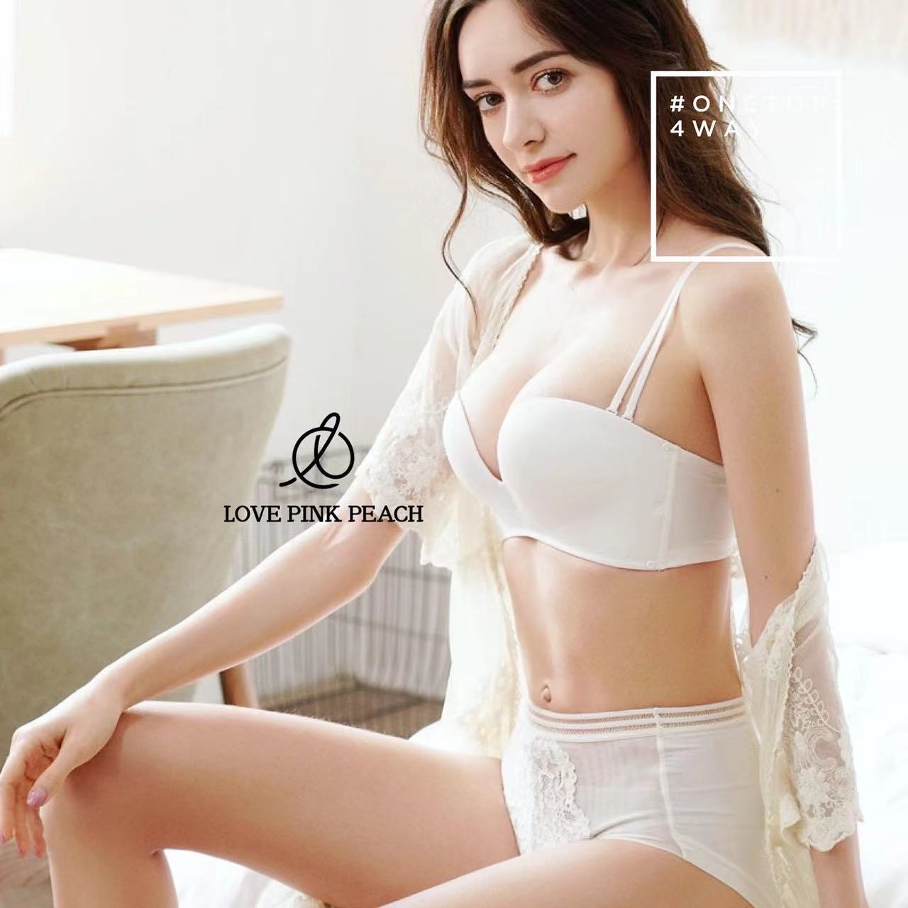 Three-dimensional seamless cup "One Top" four styles, non-slip, no shoulder straps, exposed thin shoulder straps, no steel ring, underwear