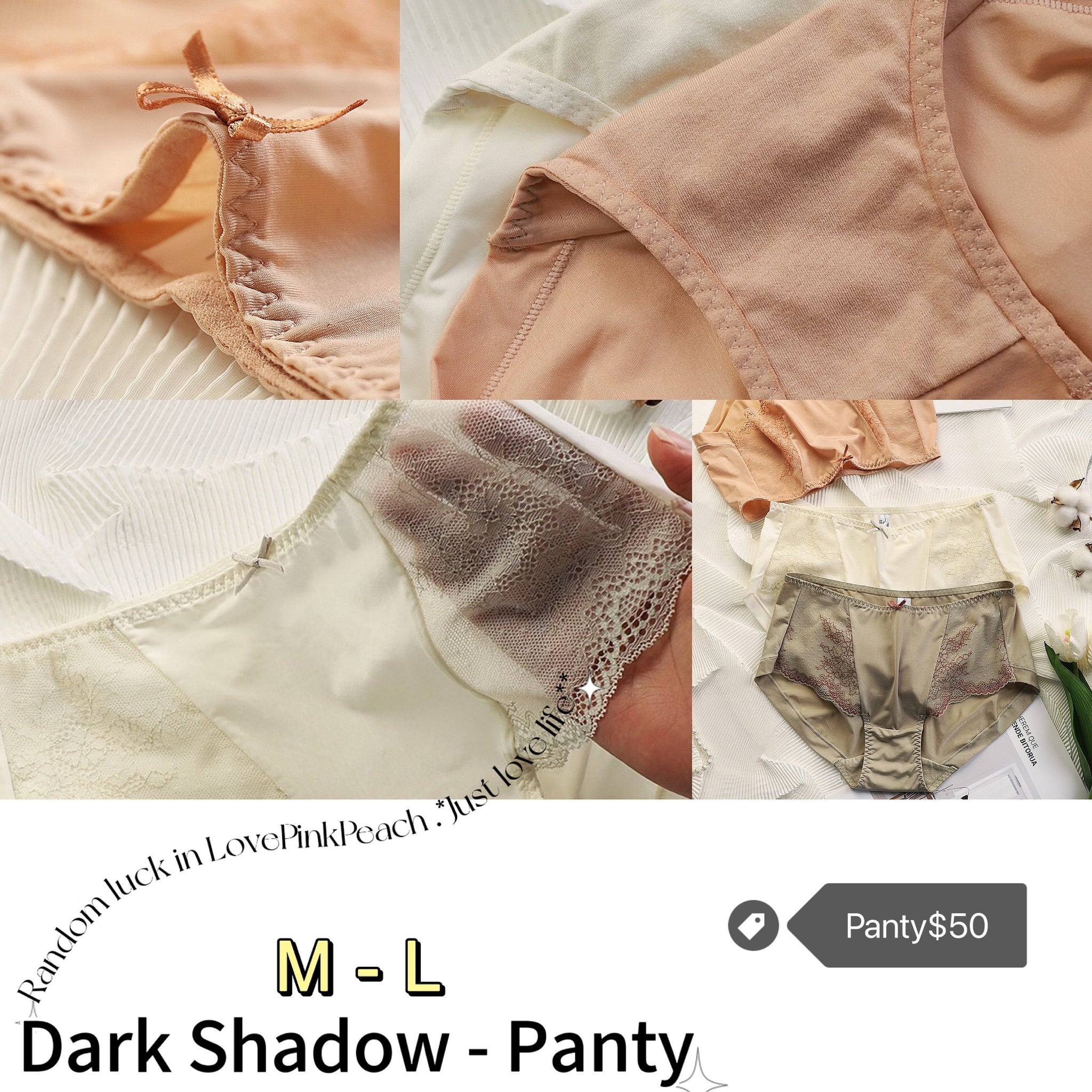 《 Dark Shadow Panty 》高質中腰棉襠內褲